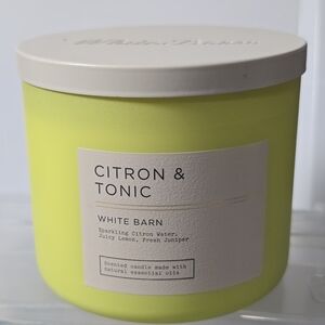 White barn bath & body works citronella & tonic 3 wick candle nwt